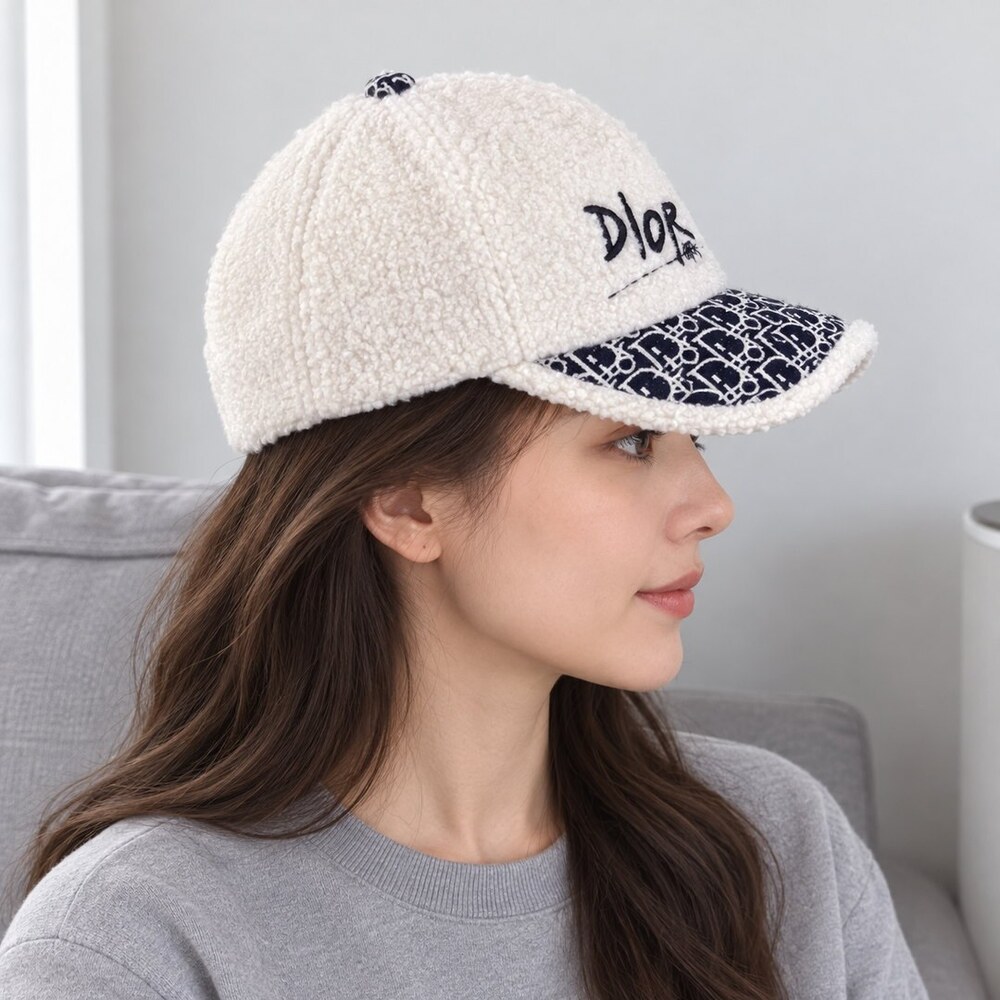 Dior Shearling Jacquard Cap - Picture 3 of 6